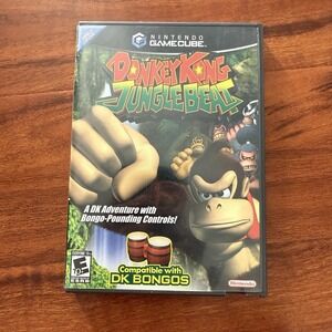 Nintendo Gamecube 2005 - Donkey Kong Jungle Beat w/ Box Tested Works